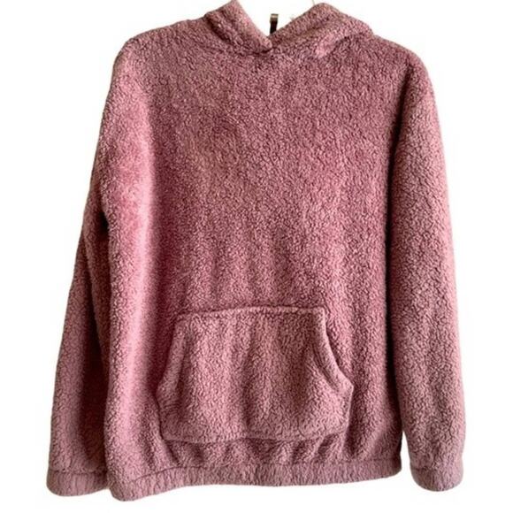 Aeropostle Mauve Faux Fur Hoodie Pullover Jacket , XS - Picture 1 of 5